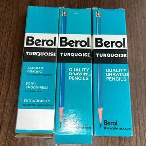 New Berol Turquoise Pencils 1375 4H ~ 3 Dozen 36 Pencils Drawing Pencils USA